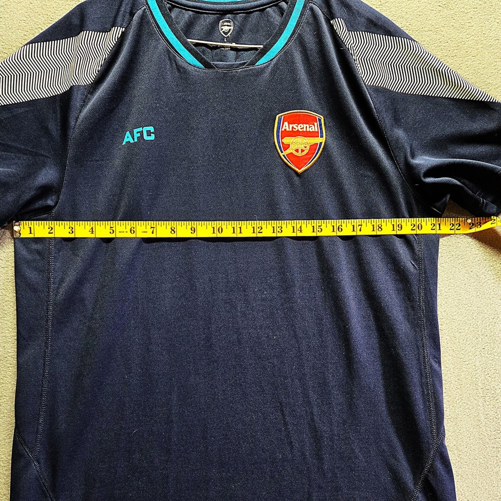 Arsenal Football Club Training Top Jersey Navy Blue Cyan Men's Size L‎ Large - Picture 5 of 11